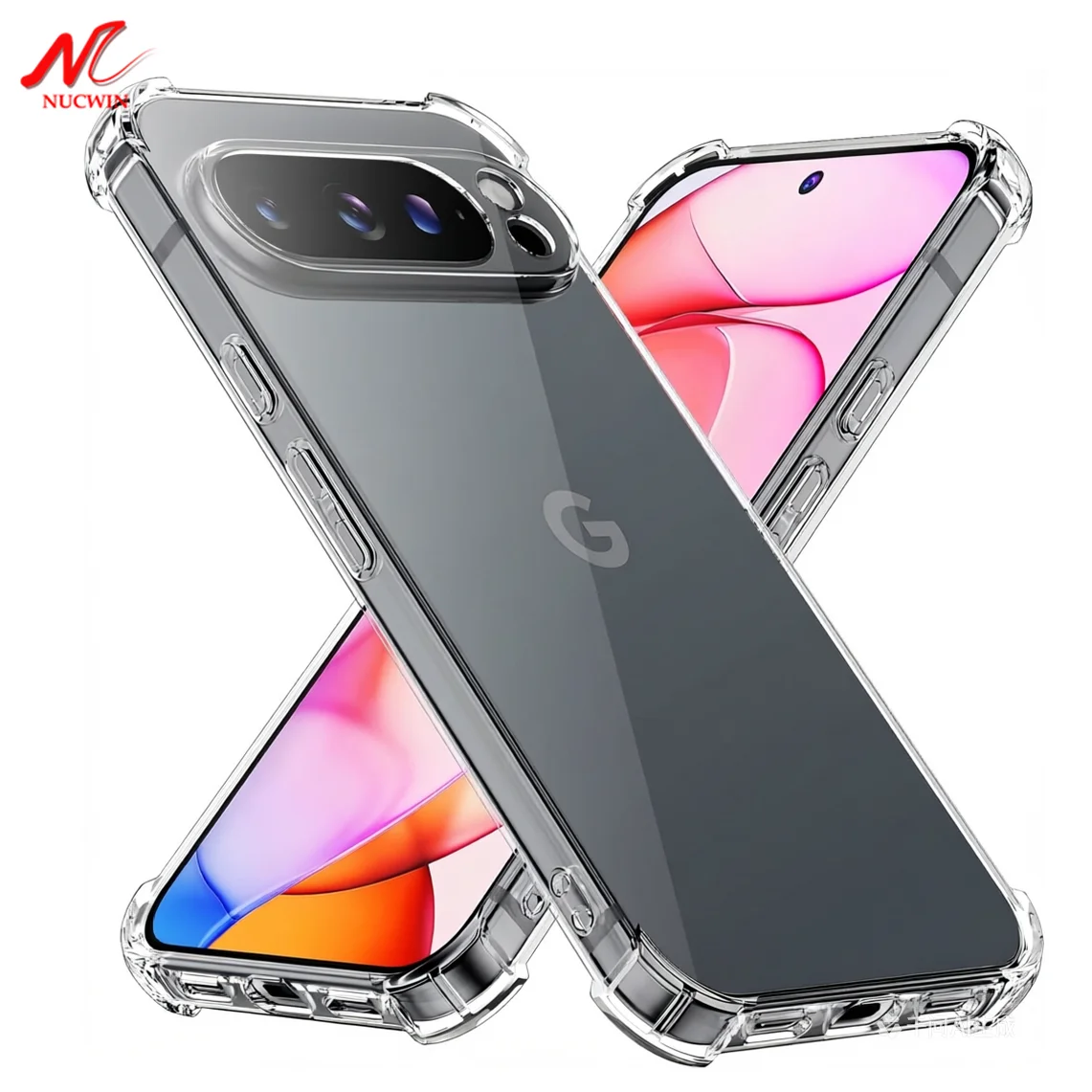 S714f33749fc346eab7e0fc0b8e9dae05S.webp Airbag Anti-knock Clear Case for Google Pixel 9A 10A Soft Transparent Silicone TPU Cover for Google 9 10 Pro XL 7 8 6 6A 7A 8A - Image 1