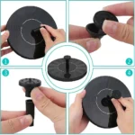 13cm, 16cm, 18cm Solar Fountain Pumps - Ideal for Outdoor Garden Pools, Bird Baths, Small Ponds. 8-Nozzle Floating Model - Image 3