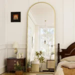 21×64 inch Arched Full Length Mirror-Aluminum Alloy Frame High Definition-Full Body Mirror for Bedroom or Living Room