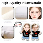 A customised ‘I Love You’ portrait couple's printed home cushion, seat cushion, or pillow – Valentine's Day gift - Image 5