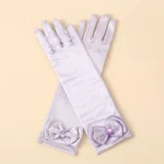 Children Princess Long Gloves Girl Birthday Party Wedding Elsa Anna Accessories Cinderella Belle Sofia 11 Colors Long Finger Set - Image 14