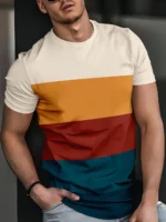 Men's Minimalist Striped T-Shirt Short Sleeve Casual Business Top Basic Fashion Round Neck Design High Quality T Shirt for Man - Image 10