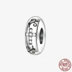 925 Sterling Silver Hamsa Hand Cross Dangle Charms Fit Original Bracelet Beads Faith Jewel plata de leyry DIY Easter Gift