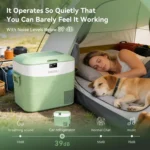 Portable Car Fridge 23 Quart Compressor Cooler 12V/24V DC for Outdoor Camping Travel Home Use -18℃~+15℃ Green - Image 3