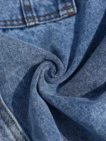 Men's summer blue regular denim shorts. Multi-pocket design. Stylish and casual. - Image 6