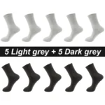10Pairs/Lot Men Combed Cotton Socks Black Casual Business Breathable High Quality Man Sock New For Male Plus Size EU38-48 - Image 9