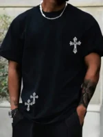 100% Cotton High Quality T-shirt Harajuku Summer Hip Hop Men's