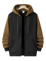 Autumn Zipper Closure Hoodies Long Sleeve Jacket Men's Sports Casual Hooded Sweatshirt Multi Pockets Outdoor Jogging Clothing - Image 4