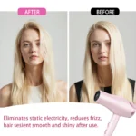 Foldable Fast Drying Hair Dryer with Diffuser for Curly Hair, Nozzle , With Hot/Warm/Cold Wind, 2 Speed Control Gentle And Safe