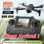 Newest E88 E99D Screen-controlled Lighting Mini Drone 4K 2 Camera Optical Flow Remote Control Aircraft Mavic Air 2
