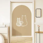 VIKAMA Cat-Motif Door Curtain Bedroom & Kitchen Room Divider Bathroom Entrance Half-Curtain Home Decor - Image 4