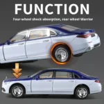1:24 Mercedes-Maybach S680 Luxury Sedan Simulation Alloy Toy Car Metal Electric doors Opened Sound Light Models collection Gift - Image 4