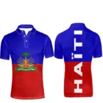 Haiti Custom College Name Team Logo Lapel T Shirt Hti - Image 10
