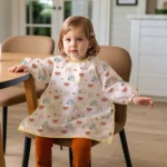 Elinfant Long Sleeve Baby Bibs Waterproof Feeding Eating Bibs Playing Painting Aprons Washable Coverall Highchair Cover