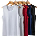Men's Ice Silk Mesh Tank Tops Man Gym Stringer Transparent Bodybuilding Sleeveless Shirt Fitness Vest Male Muscle Singlets L-5XL - Image 3