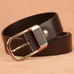 Genuine Leather For Men's High Quality Buckle Jeans Cowskin Casual Belts Business Cowboy Waistband Male Fashion Designer 2022New - Image 2