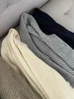AOSSVIAO 2026 Korean Women’s Sweater Loose Sweaters Warm Solid Pullover Knitwear Basic Female Tops Autumn Winter Cardigan
