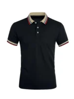 Men Summer Solid Casual Office Breathable Cotton Polo Shirt Fashion Brand Male Business High Quality Striped Short Sleeve Top - Image 12