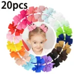 20/40Pcs Sweet Random Candy Color Bow Hair Clip Set for Baby Girls Cute Ribbon Hairpin Kids Headwear Kids Hair Accessories Gifts - Image 11
