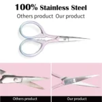 Multifunctional Stainless Steel Sharp Scissors Embroidery Needlework Scissors Shears Small Eyebrow Scissors for Household Beauty - Image 2