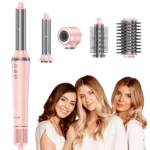 Bopcal 5 In 1 Hair Dryer Hot Air Comb Electric Hair Curling Iron 1200W High Speed Blower Multifunctional Styling Tools Hairdryer