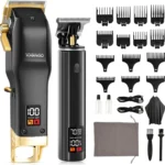 Professional Cordless Hair Clippers for Men, Rechargeable Grooming Kit with Barber Tools, Ideal Gift Set