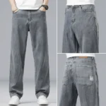 Summer Ultra-thin Lyocell Men’s Jeans Drape Soft Fabric