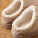 Slippers for Women Winter Plush Warm Cotton Shoes Woman Comfort Non Slip Unisex Home Slippers - Image 6