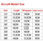6Inch 15CM Boeing 737 747 757 767 777 787 Diecast Airplane Model For Gift Collection - Image 6