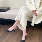 Fashion brand designed knitted platform heels for women, pointed-toe party shoes - Image 3