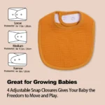 Super Absorbent Muslin Bibs Keep Your Baby Dry, Soft & Breathable Baby Bandana Bibs for Sensitive Skin, Adjustable Snap, 10-Pack - Image 6
