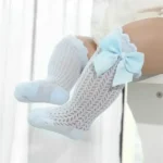 0-36M Baby Girl Socks Toddler Big Bow Cotton Summer Mesh Infant Knee Socks Newborn Long Princess Socks For Girls 2025