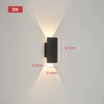Outdoor Waterproof Wall Lamps Strip Aluminum Wall Lights 18W LED Black Wall Lamp Bedroom Exterior Outdoor Lighting Fixtures - Image 9