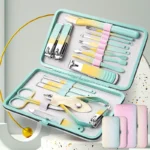 10/12/18Pcs Nail Clippers Set Stainless Steel Manicure Pedicure Kit Grooming Tools With Travel Case