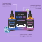East Moon Man Beard Care Oils Kit Improve Glide Reducing Friction Lasting Smooth Christmas Gift Set Oil Control Beard Grow Serum - Image 4