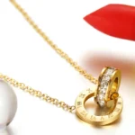 Hot Selling Luxury Elegant Crystal Circle Choker Fashion Roman Digital Stainless Steel Pendant Necklaces for Women Jewelry - Image 7