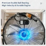 12-20 Inch Floor Fan,3 Speed High Velocity Industrial Fan with 360° Adjustable Tilt &Portable Carry Handle for Home, Shop,Garage - Image 5