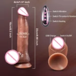 Realistic Dildo Telescopic Vibrator Sexy Adult Vagina Masturbation Female Male Anal - Image 7