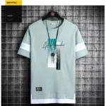 T Shirt for Men Set Summer Hot Selling Men's Short Sleeved T-shirt Casual Versatile Half Sleeved Trend Color Blocking Top Tshirt - Image 5