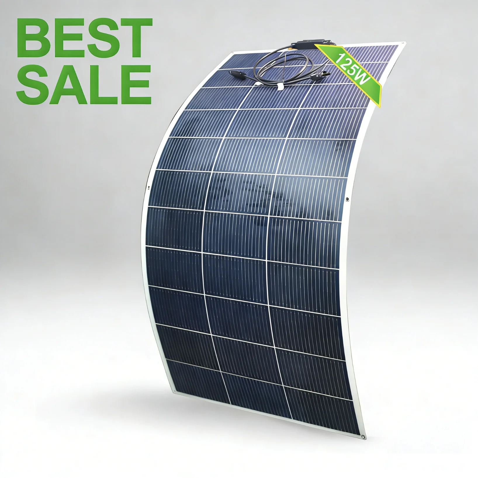 S78e88412cebe401eb7df63fd458787f2K.webp 125W 18V Flexible Solar Panel Monocrystalline Solar Panel High Efficiency PV Modules for Home,Camping,RV,Boat,Battery Charging