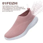 New Pink Women Shoes Soft Sneakers Lightweight And Comfortable Women Slip On Lazy Loafers Walking Shoes For Women Size 36-42 - Image 3