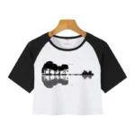 Casual Crop Tops 2000s Y2k Print Women Tee Shirt Harajuku
