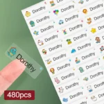 Customized Transparent Stickers-Waterproof Kids Name Labels for School Supplies,Multilingual Decals for Notebooks & DIY Projects - Image 8