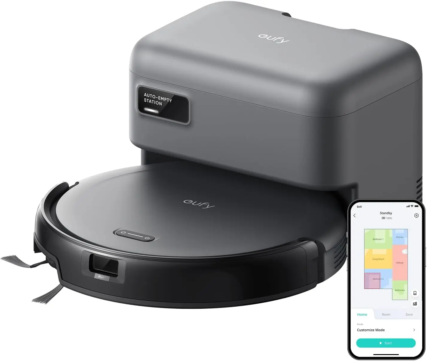 S79addd45eb354a59a6ecbe7c6304b4e1C.webp Refurbished eufy C10 Robot Vacuum Self Emptying, 8 Weeks Hands Free, Advanced Smart Mapping(3-Month Warranty))