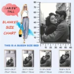 1 Piece of Custom DIY Personalized Photo Blanket for Your Loved One - Flannel Blanket with Personalized Photo, Soft and Warm, Suitable for Sofa, Bed, Office, Car, and Outdoor Travel - a Gift for Men and Women Suitable for All Seasons - Image 3