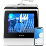 Portable Dishwasher Countertop WIFI Smart Dishwasher Compact Dishwashers with 5L Built-in Water Tank 6 Programs 360 Dual Spray