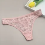 Moonflame 5Pcs Lace Thongs Woman Underwear Lingerie For Women T-back Ladies Transparent G-string Girls Panties