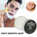 Shaving Soap Bar - Organic Foam Shaving Cream For Men Face Freshness And Cleanliness Maintainer Handmade Smooth Texture Ear - Image 2