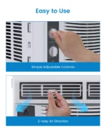 5000 BTU Window Air Conditioner Quiet AC Unit With Remote 2-Way Airflow Cools 150 Sq.Ft Room For Bedroom Apartment Dorm Office - Image 5