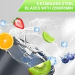 Electric Portable Juicer Fresh Fruit Mixer 700ML Multifunctional USB Rechargeable Shakes Smoothie Blender Outdoor Mixing Cup - Image 3